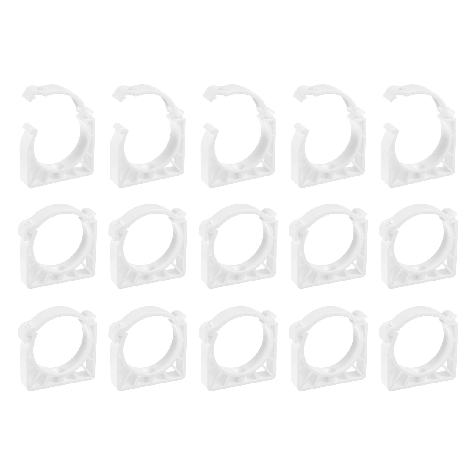 Uxcell 12Pack PPR Water Pipe Clamps, U Shaped Pipe Clamp Clips with Fixing Clip Fit for 63mm/2.48" OD Water Pipes, White