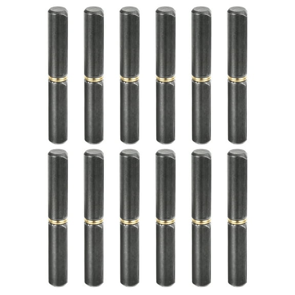 Uxcell 12Pack Weld on Barrel Hinges, 4" x 9/16" (LxD) Carbon Steel Weldable Detachable Barrel Hinges, 0.31" Pin OD
