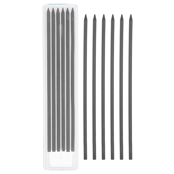 Uxcell 12Pcs 2.8mm Carpenter Pencil Refills, Solid Dry Pencil Refills Break Resistant Refill for Mechanical Carpenter Construction Pencils Art Drafting, Black