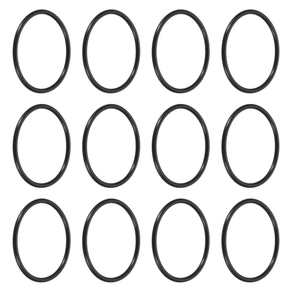 Uxcell 12Pcs A-129 Nitrile Rubber O-Rings, 1-9/16" ID 1-3/4" OD 3/32" Width Round Seal Rings Gasket for Lighter Repair Flashlight Lens Faucet Seal Repair Air Gas Machine Plumbing Compressor