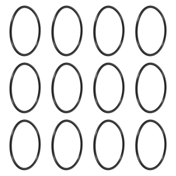 Uxcell 12Pcs A-133 Nitrile Rubber O-Rings, 1-13/16" ID 2" OD 3/32" Width Round Seal Rings Gasket for Lighter Repair Flashlight Lens Faucet Seal Repair Air Gas Machine Plumbing Compressor