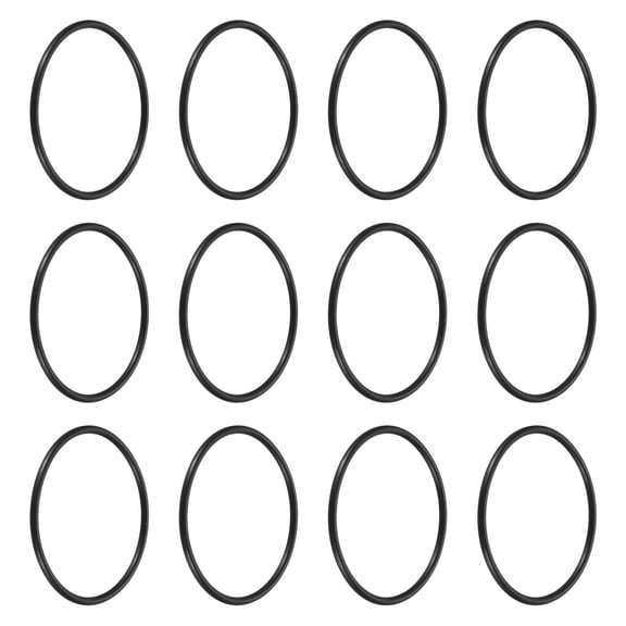 Uxcell 12Pcs A-137 Nitrile Rubber O-Rings, 2-1/16" ID 2-1/4" OD 3/32" Width Round Seal Rings Gasket for Lighter Repair Flashlight Lens Faucet Seal Repair Air Gas Machine Plumbing Compressor