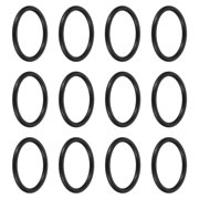 Uxcell 12Pcs AS-219 Nitrile Rubber O-Rings, 1-5/16" ID, 1-9/16" OD, 1/8" Width Round Seal Rings Gasket for Automotive Machine Faucet Seal Repair Plumbing Compressor, 70 Durometer, Black