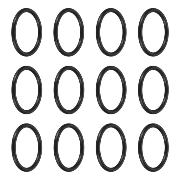 Uxcell 12Pcs A-220 Nitrile Rubber O-Rings, 1-3/8" ID 1-5/8" OD 1/8" Width Round Seal Rings Gasket for Lighter Repair Flashlight Lens Faucet Seal Repair Air Gas Machine Plumbing Compressor