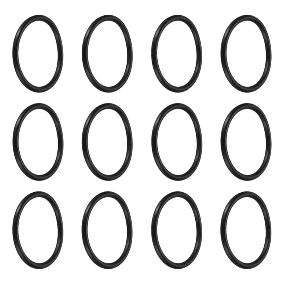 Uxcell 12Pcs A-222 Nitrile Rubber O-Rings, 1-1/2" ID 1-3/4" OD 1/8" Width Round Seal Rings Gasket for Lighter Repair Flashlight Lens Faucet Seal Repair Air Gas Machine Plumbing Compressor