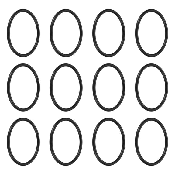 Uxcell 12Pcs A-226 Nitrile Rubber O-Rings, 2" ID 2-1/4" OD 1/8" Width Round Seal Rings Gasket for Lighter Repair Flashlight Lens Faucet Seal Repair Air Gas Machine Plumbing Compressor