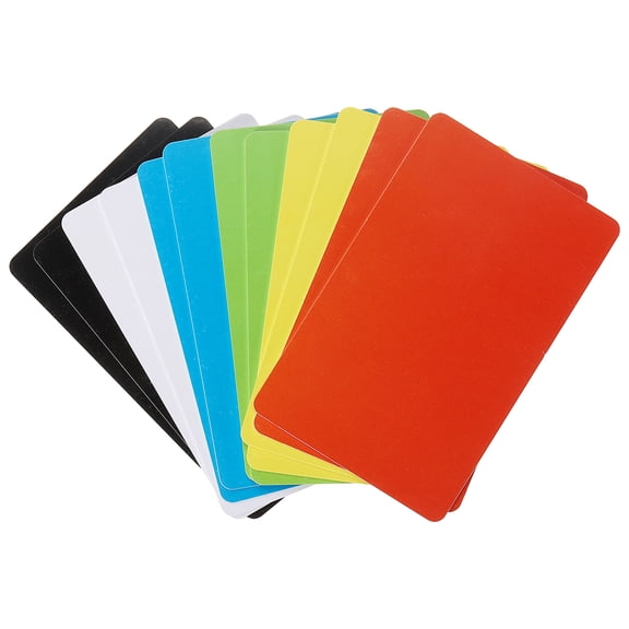 Uxcell 12Pcs Blank PVC Cards Inkjet Plastic ID Card CR80 30 MIL Glossy 6 Colors