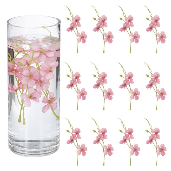 Uxcell 12Pcs Floating Flowers for Centerpieces, Lotus Color Pea Flower Silk Faux Flower Heads for Floating Candles Vases Filler Party Home Table Wedding Centerpieces Decoration