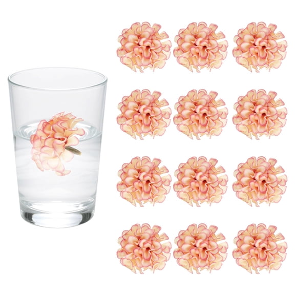 Uxcell 12Pcs Floating Flowers for Centerpieces, Orange Purple Hydrangea Silk Faux Flower Heads for Floating Candles Vases Filler Party Home Table Wedding Centerpieces Decoration