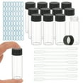 thumbnail image 1 of Uxcell 12Pcs Glass Sample Vials, 30ml Clear Liquid Sample Vials Leak-Proof Storage Glass Bottles with Screw Caps Labels Droppers, Great for Lab, Essential Oil, Reagent (Clear), 1 of 6