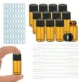 thumbnail image 1 of Uxcell 12Pcs Glass Sample Vials, 5ml Clear Brown Liquid Sample Vials Leak-Proof Storage Glass Bottles with Screw Caps Labels Droppers, Great for Lab, Essential Oil, Reagent (Clear Brown), 1 of 6