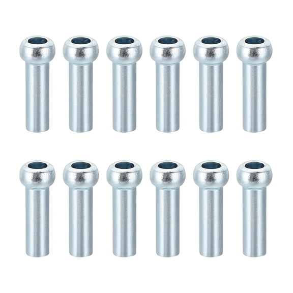 Uxcell 12Pcs Gym Wire Rope Spherical Head Stopper, Cable Ball Stopper for 6mm Cable Gym Machine Replacement End Home Fitness Equipment Running Yoga Accessories