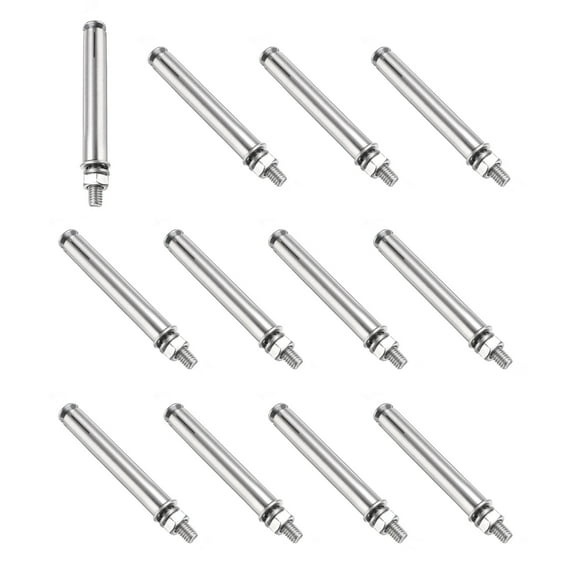 Uxcell 12Pcs M6 x 80mm Expansion Screw Bolts Sleeve Anchoring Fastener for Wall Concrete Brick Walls Drywall, Silver