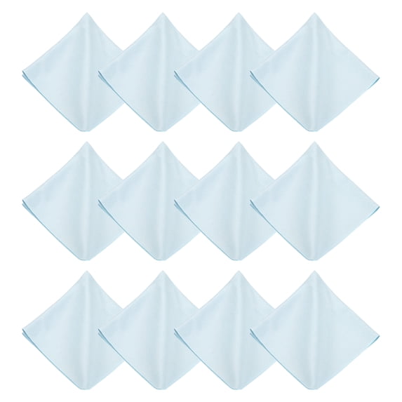 Uxcell 12Pcs Microfiber Cleaning Cloth for Glasses, 12x12inch Eyeglass Cleaning Cloth for Screens Cameras Cell Phones Electronics Lenses, Light Blue