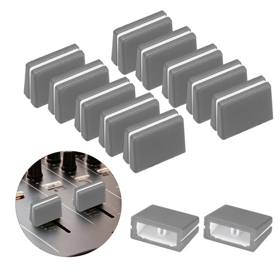 Uxcell 12Pcs Mixer Slider Fader Caps Universal Fader Knobs Gray Plastic Slide Potentiometer Replacement Slider Knob for Universal DJ Controller Mixer Console DJM DDJ XDJ Denon