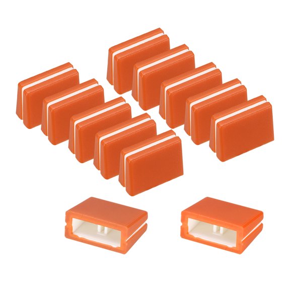Uxcell 12Pcs Mixer Slider Fader Caps Universal Fader Knobs Orange Plastic Slide Potentiometer Replacement Slider Knob for Universal DJ Controller Mixer Console DJM DDJ XDJ Denon