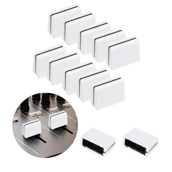 Uxcell 12Pcs Mixer Slider Fader Caps Universal Fader Knobs White Plastic Slide Potentiometer Replacement Slider Knob for Universal DJ Controller Mixer Console DJM DDJ XDJ Denon