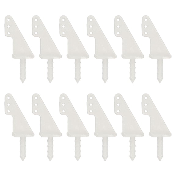 Uxcell 12Pcs Nylon Control Horns, 3 Hole Rudder Angle for RC Airplane Parts, White