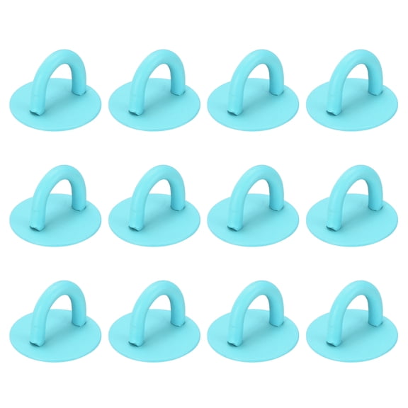 Uxcell 12Pcs Phone Ring Holder (0.7 Inch) - Adhesive Round Shaped Phone Finger Grip Hook Smartphones Keychain Ring Charm Loop for DIY Tablet Case Accessories, Light Blue