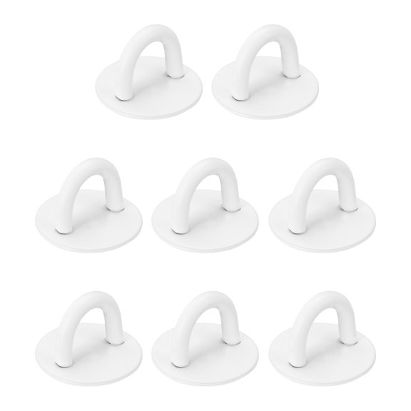 Uxcell 12Pcs Phone Ring Holder (0.7 Inch) - Adhesive Round Shaped Phone Finger Grip Hook Smartphones Keychain Ring Charm Loop for DIY Tablet Case Accessories, White