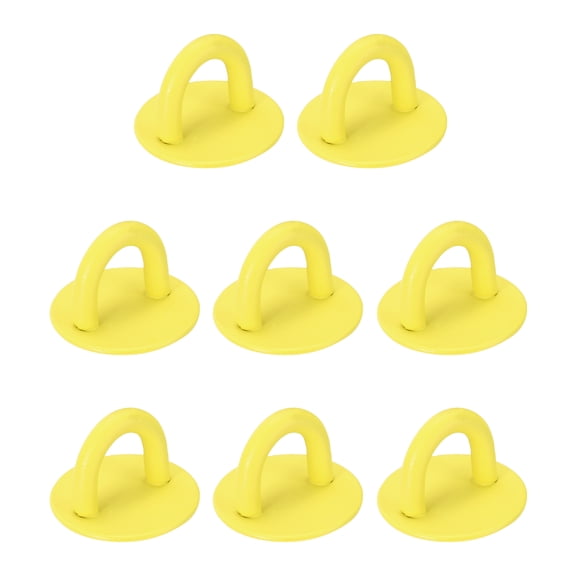 Uxcell 12Pcs Phone Ring Holder (0.7 Inch) - Adhesive Round Shaped Phone Finger Grip Hook Smartphones Keychain Ring Charm Loop for DIY Tablet Case Accessories, Yellow