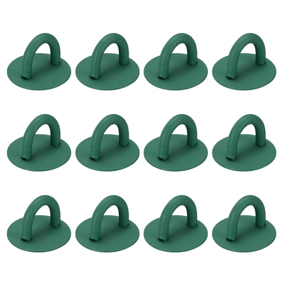 Uxcell 12Pcs Phone Ring Holder (0.7 Inch) - Adhesive Round Shaped Phone Finger Grip Hook Smartphones Keychain Ring Charm Loop for DIY Tablet Case Accessories, Dark Green