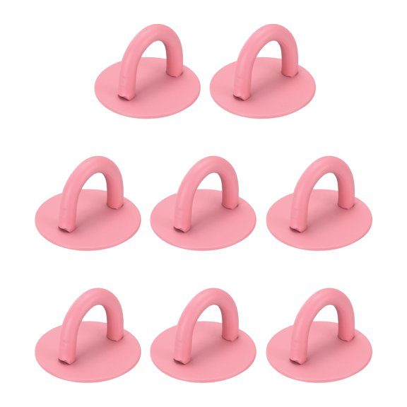 Uxcell 12Pcs Phone Ring Holder (0.7 Inch) - Adhesive Round Shaped Phone Finger Grip Hook Smartphones Keychain Ring Charm Loop for DIY Tablet Case Accessories, Rose Red