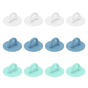 Uxcell 12Pcs Phone Ring Holder (0.9 Inch) - Adhesive Round Shaped Phone Finger Grip Hook Smartphones Keychain Ring Charm Loop for DIY Tablet Case Accessories, Blue/Green/White
