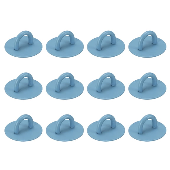 Uxcell 12Pcs Phone Ring Holder (0.9 Inch) - Adhesive Round Shaped Phone Finger Grip Hook Smartphones Keychain Ring Charm Loop for DIY Tablet Case Accessories, Blue