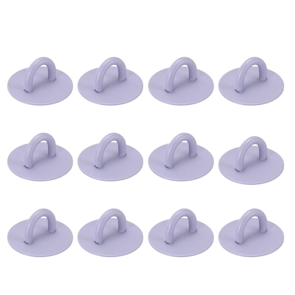 Uxcell 12Pcs Phone Ring Holder (0.9 Inch) - Adhesive Round Shaped Phone Finger Grip Hook Smartphones Keychain Ring Charm Loop for DIY Tablet Case Accessories, Purple