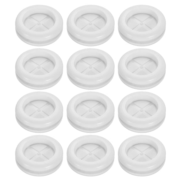Uxcell 12Pcs Rubber Grommets 7/8" (22mm) Drill Hole, 11/16" (18mm) ID Double Sided Hole Plugs Ring Gasket for Firewall Cable Wire Protecting, White