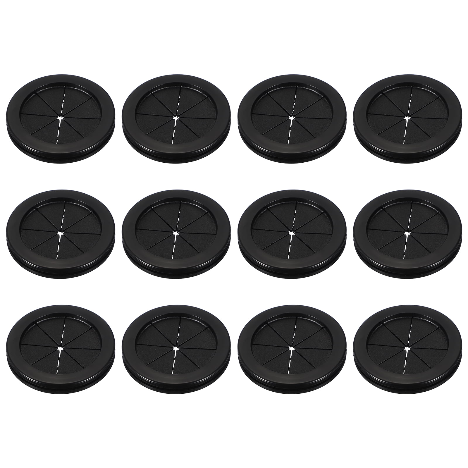 Uxcell 12Pcs Rubber Plug Hole Grommet Kit, 2.8" Firewall Closed Hole Plug Fire Grommet for Wire Electrical Appliance Plumbing Wiring Automotive Home Improvement, Black