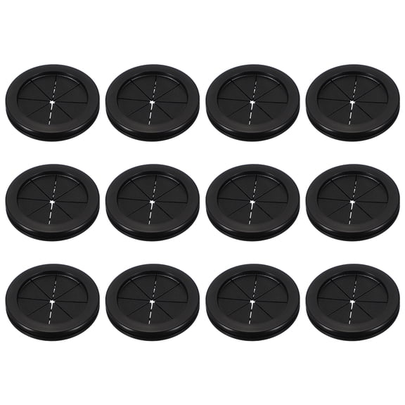 Uxcell 12Pcs Rubber Plug Hole Grommet Kit, 2.8" Firewall Closed Hole Plug Fire Grommet for Wire Electrical Appliance Plumbing Wiring Automotive Home Improvement, Black