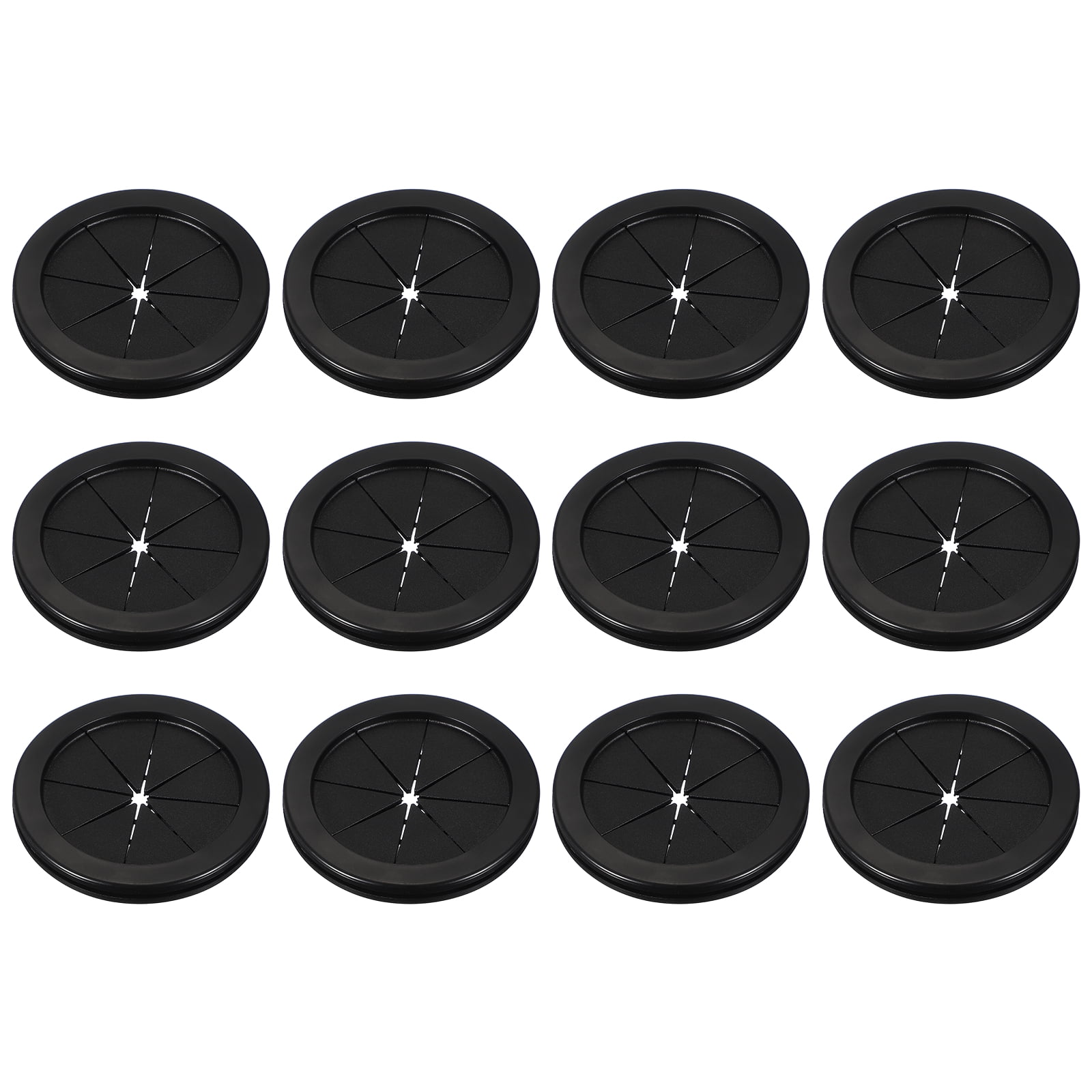Uxcell 12Pcs Rubber Plug Hole Grommet Kit, 3.1" Firewall Closed Hole Plug Fire Grommet for Wire Electrical Appliance Plumbing Wiring Automotive Home Improvement, Black