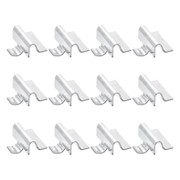 Uxcell 12Pcs Shelf Bracket Clips, 9mm Metal Adjustable Shelf Support Clip S-Shape Shelving Brackets Pins for Kitchen Cabinet Bookcase, Silver