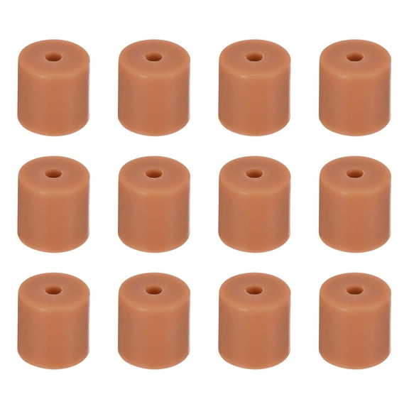 Uxcell 12Pcs Silicone Bed Mounts 3D Printer Heat Bed Silicone Leveling Column Silicone Buffer 16mm for 3D Brown