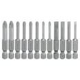 thumbnail image 1 of Uxcell 12Pcs Slotted Phillips Screwdriver Bit 2" Length Magnetic Flat Cross Drill Bits, 1 of 6