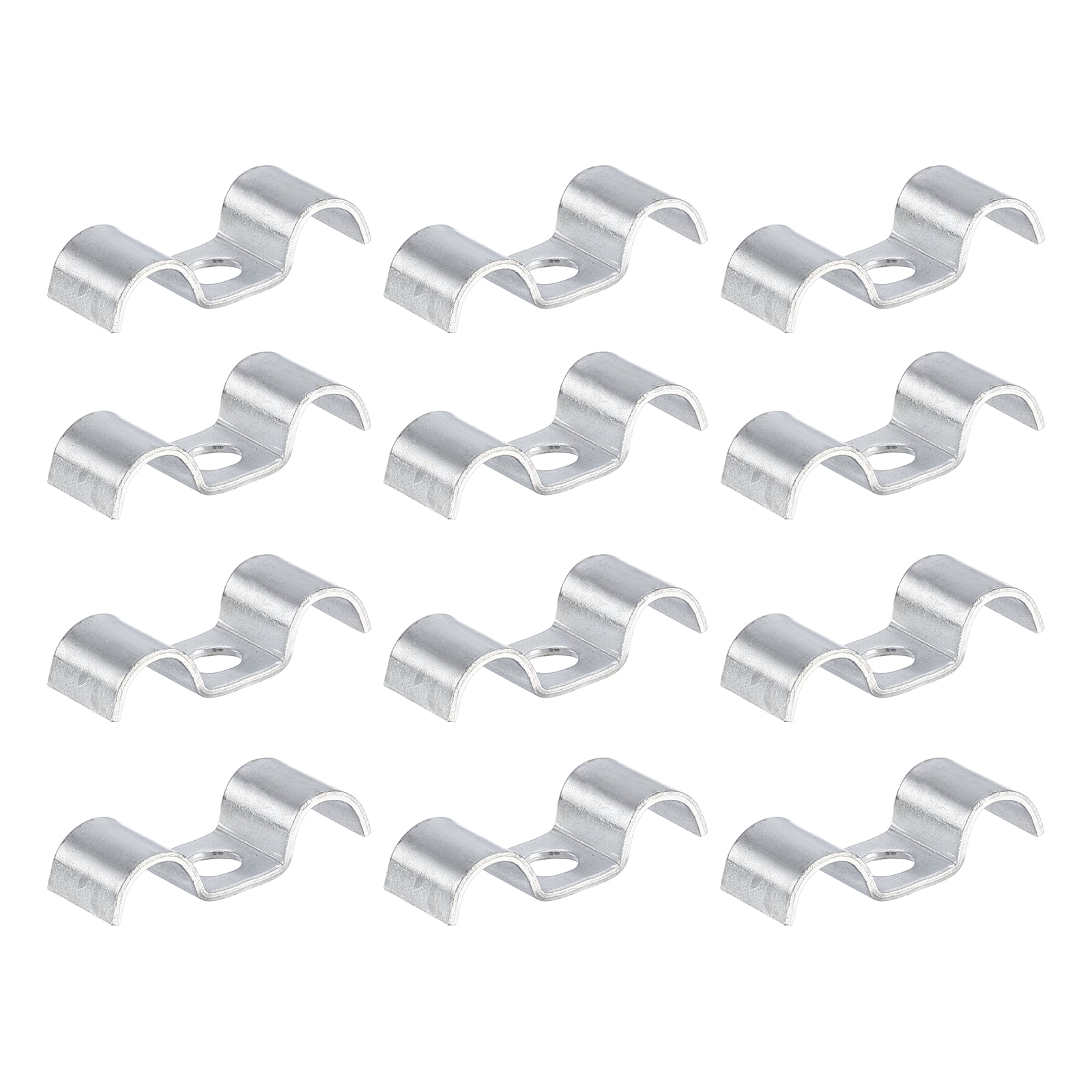Uxcell 12Pcs Stainless Steel Double Line Clamp 10 mm / 3/8 inch Fuel ...