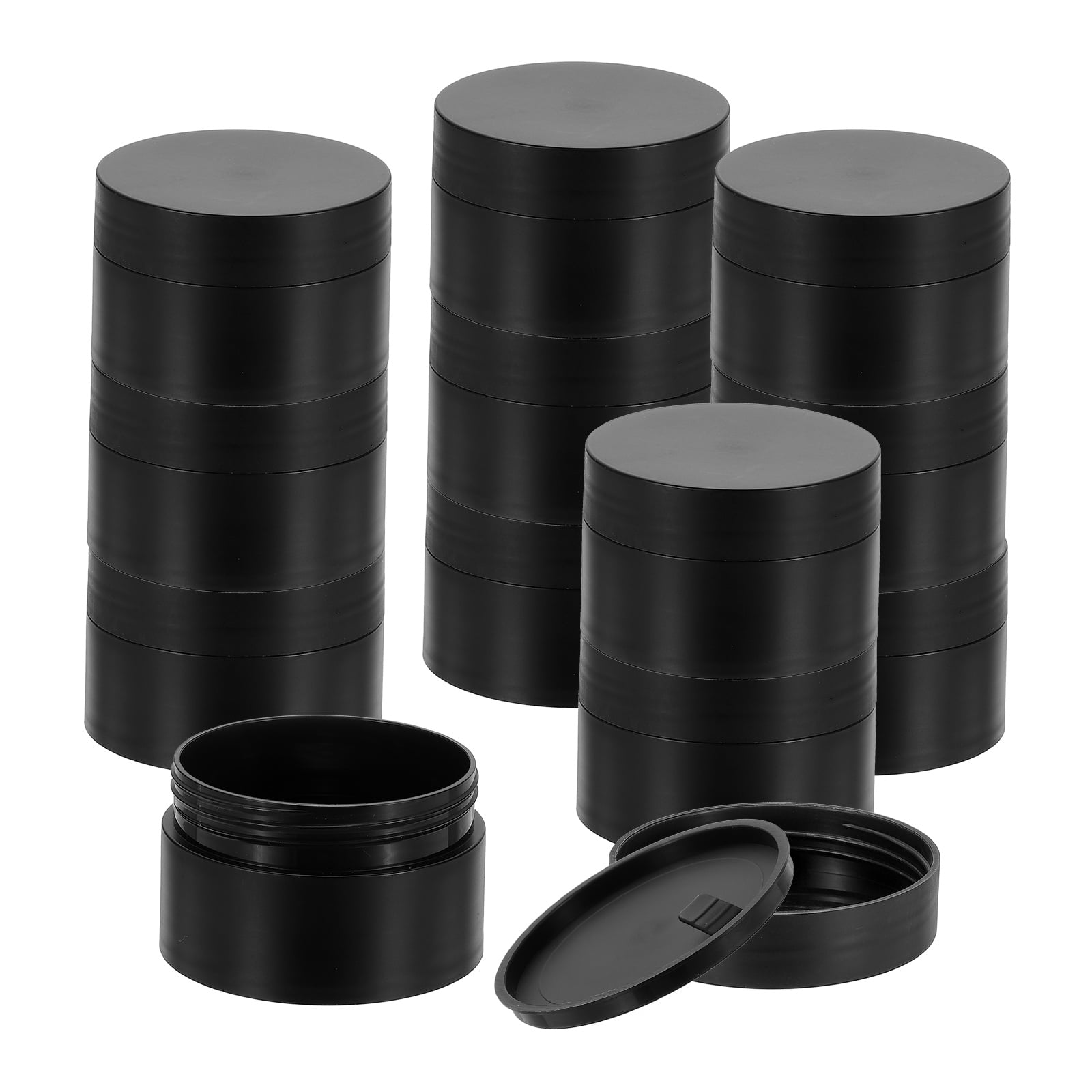 Uxcell 12Pcs Travel Bottles with Screw Lids, 1.8oz Refillable Cosmetic Containers with Inner Liners for Shampoo Lotions Makeup Face Creams DIY Making, Black