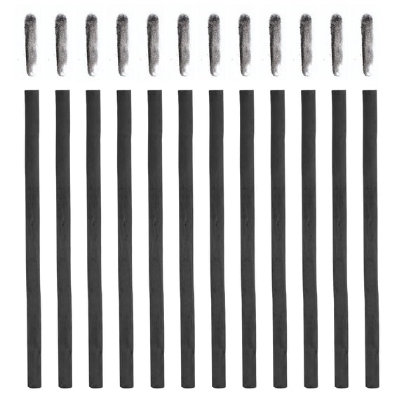 Uxcell 12Pcs Willow Charcoal Sticks, 5-7mm Black Charcoal Pencils Graphite Stick Charcoal Drawing Pencils for Artists Beginners Hobbyists Sketching Shading Fine Art