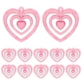 thumbnail image 1 of Uxcell 12Pcs Wind Chime Pendants, Acrylic Heart Shape DIY Supplies for Crafts Pink, 1 of 7