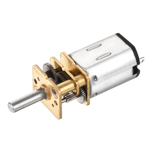 Uxcell 12V 200RPM Rated Torque 6 Output Shaft Length 10mm Micro DC Speed Reduction Motor Mini Metal Gearbox Motor