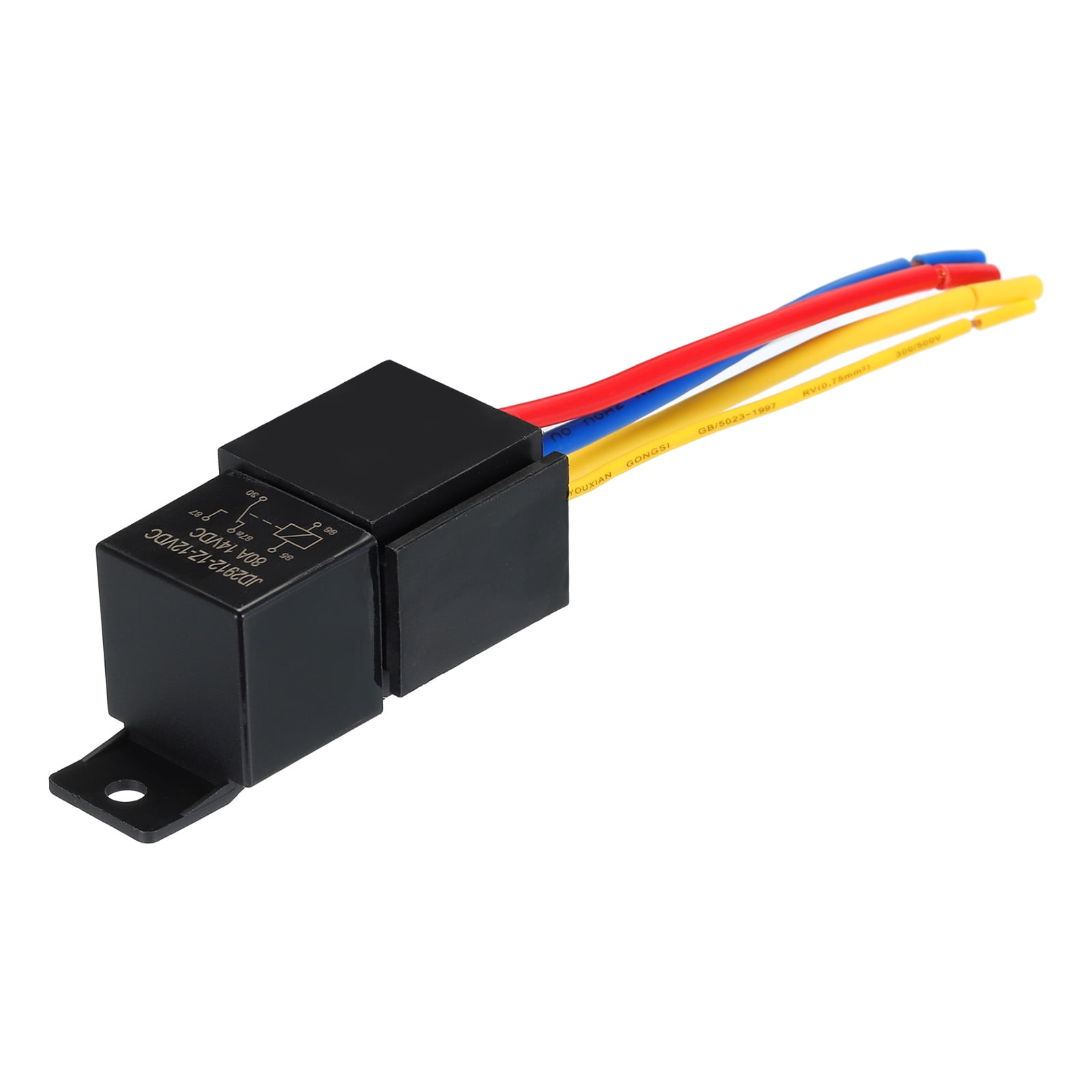 Uxcell 12V DC 5Pin 80 Interlocking Relay Socket Harness Base Style