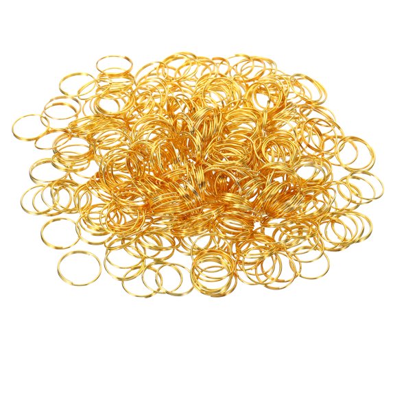 Uxcell 12mm/0.5" OD Chandelier Split Rings Split Circular Ring Clips Golden 400 Pack