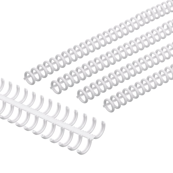 Uxcell 12mm(1/2") Plastic Spiral Binding Coils, 15 Pcs Binding Spirals 85 Sheet Capacity Binding Spirals for Binding Paper Sheets, White