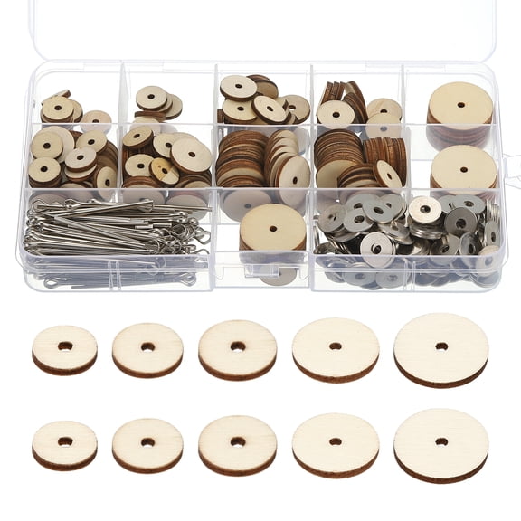Uxcell 12mm-24mm 5 Sizes Doll Joints, 90 Set Removable Cotter Pin Joints Connector and Fiberboard Tray for Bear Limbs Making Head DIY Crafts Accessories
