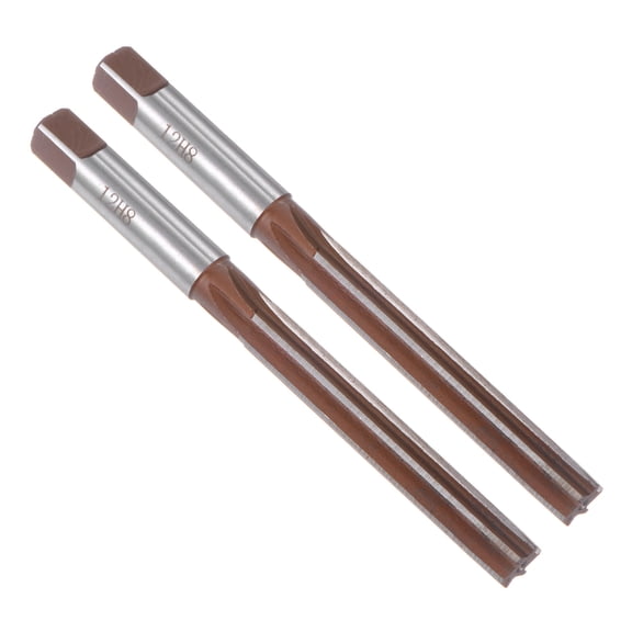 Uxcell 12mm Alloy Tool Steel H8 Precision 6 Straight Flutes Milling Cutter Hand Reamer Uncoated 2 Pack
