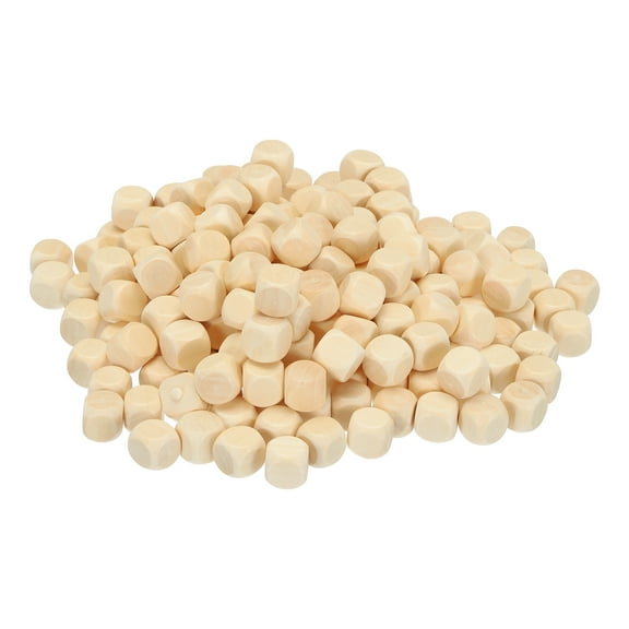 Uxcell 12mm Blank Wooden Dice, 200 Pack Unfinished Wooden Blocks 6 Sided Wood Cube Square Wood Blocks