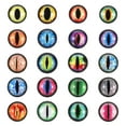 thumbnail image 1 of Uxcell 12mm Dragon Eyes, 20 Sets Round Glass Eyes Animals Crochet Eyes, Mixed Colors, 1 of 6