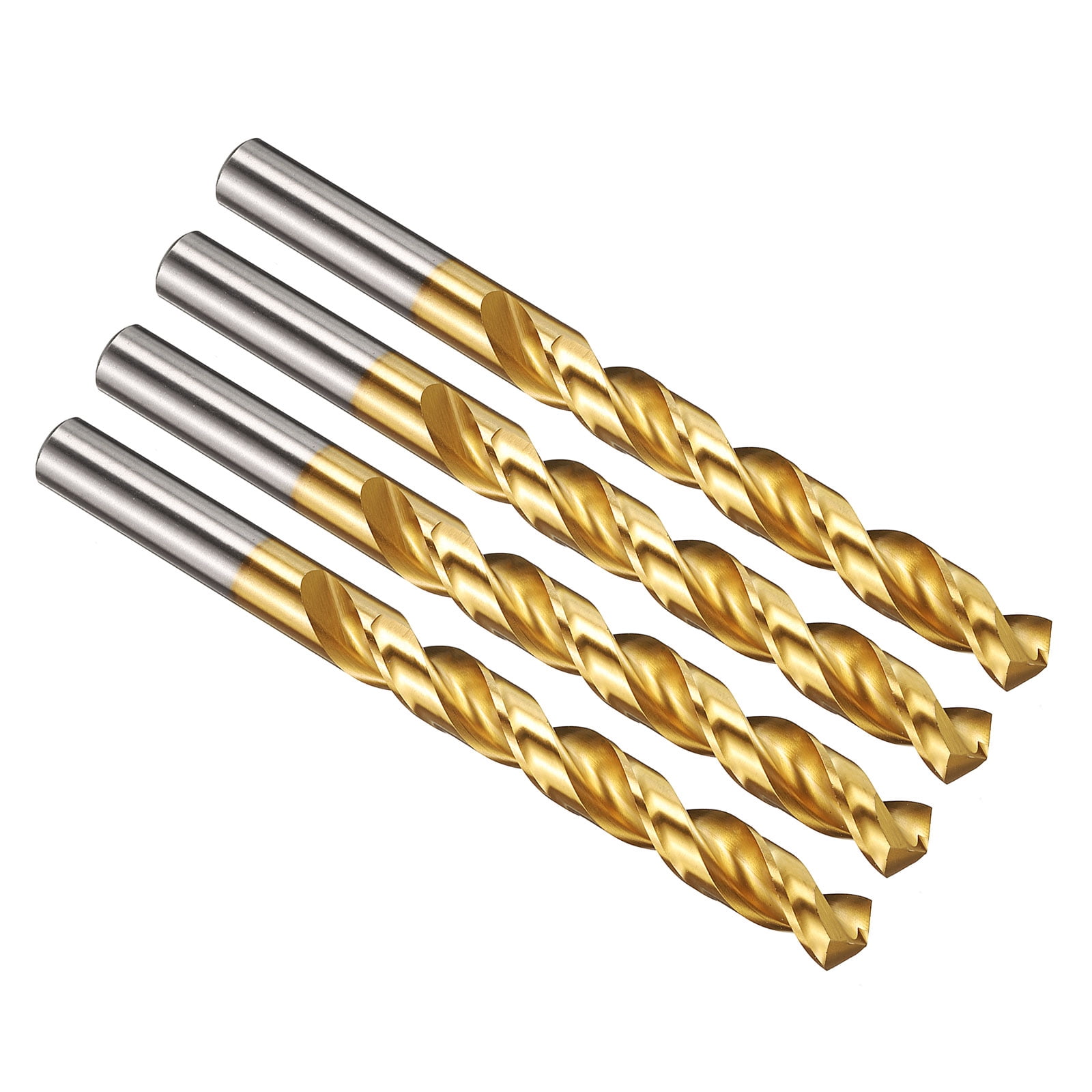 Uxcell 12mm Drill Bit, M42 8% Cobalt High-Speed Steel Jobber Straight Shank 135° Titanium Nitride (TiN) Coated for Hard Metal Stainless Steel 4 pack